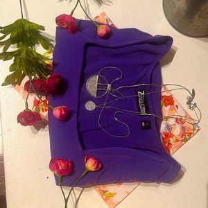 Purple Square Neck Top